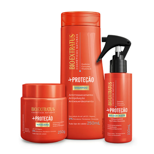 Kit +Proteção Shampoo, Máscara e Spray Beach Hair